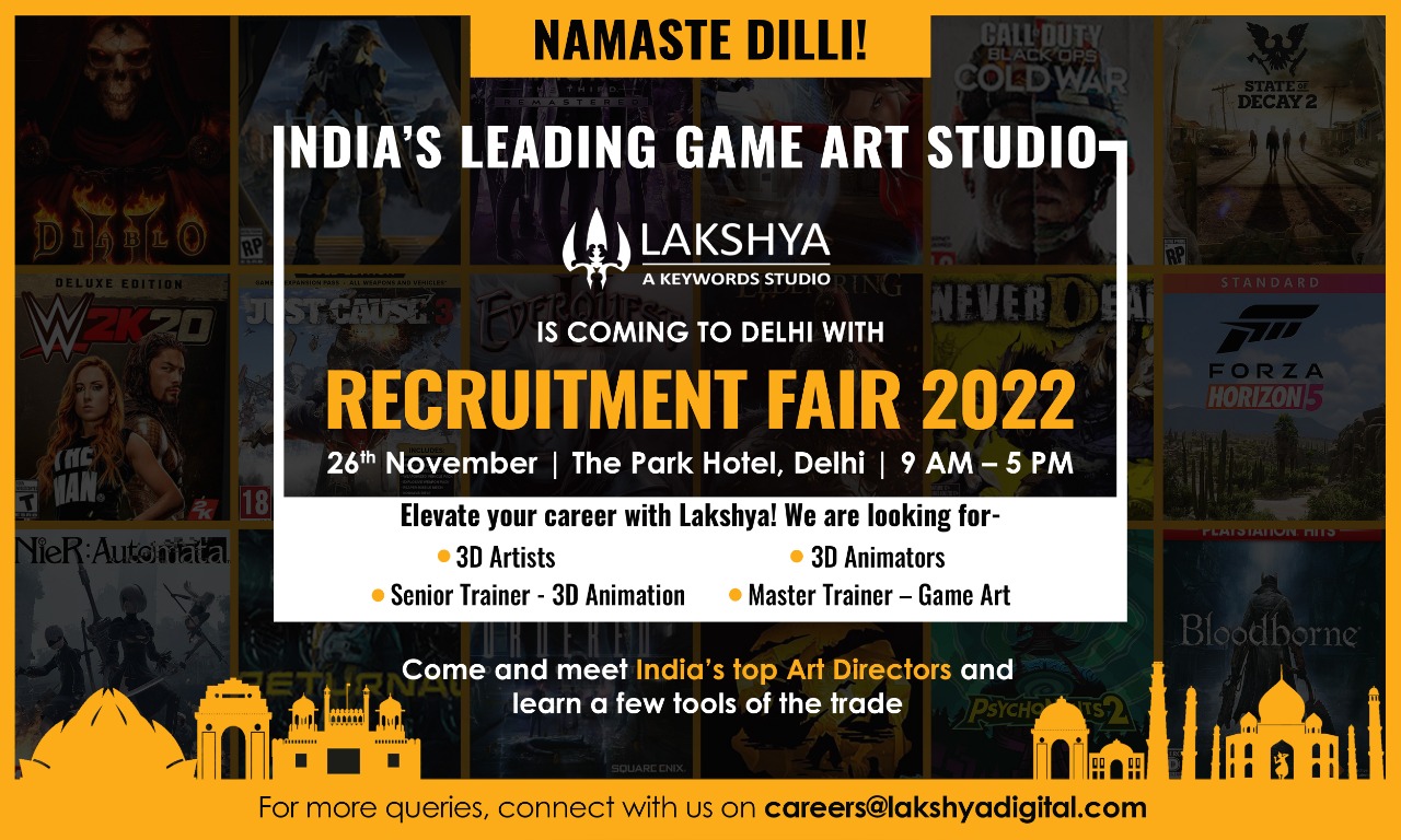 Lakshya Digital – Game Art & Animation Studio is looking at hiring skilled  3D Artists, Animators and Trainers from New Delhi | APN News